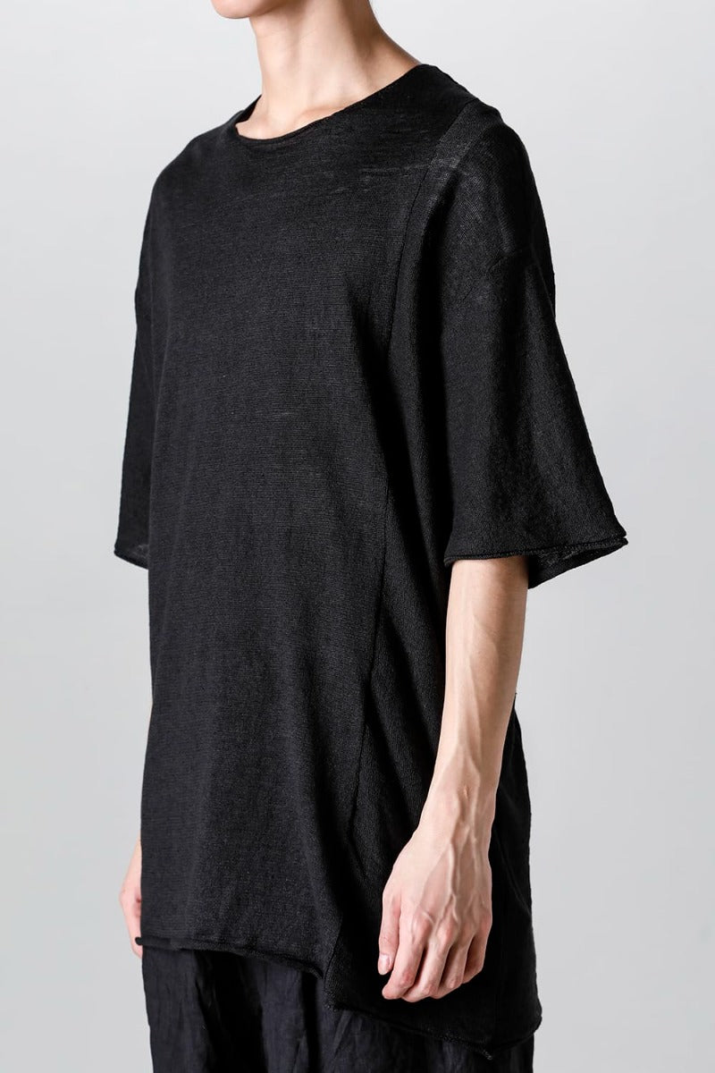 リラックスフィット リネンニットTシャツ