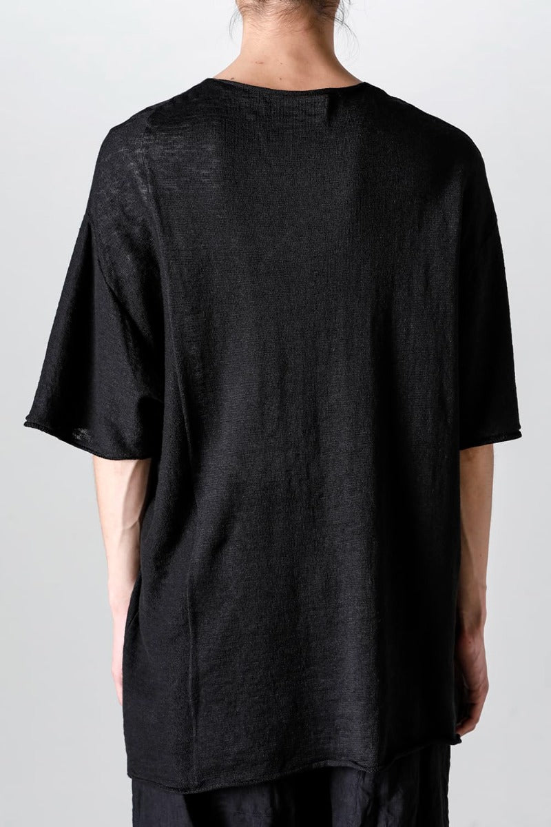 リラックスフィット リネンニットTシャツ