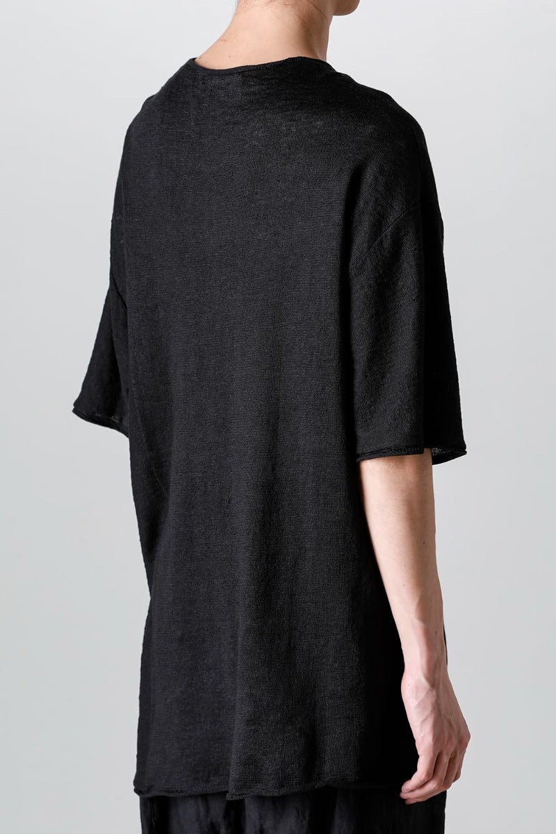 リラックスフィット リネンニットTシャツ