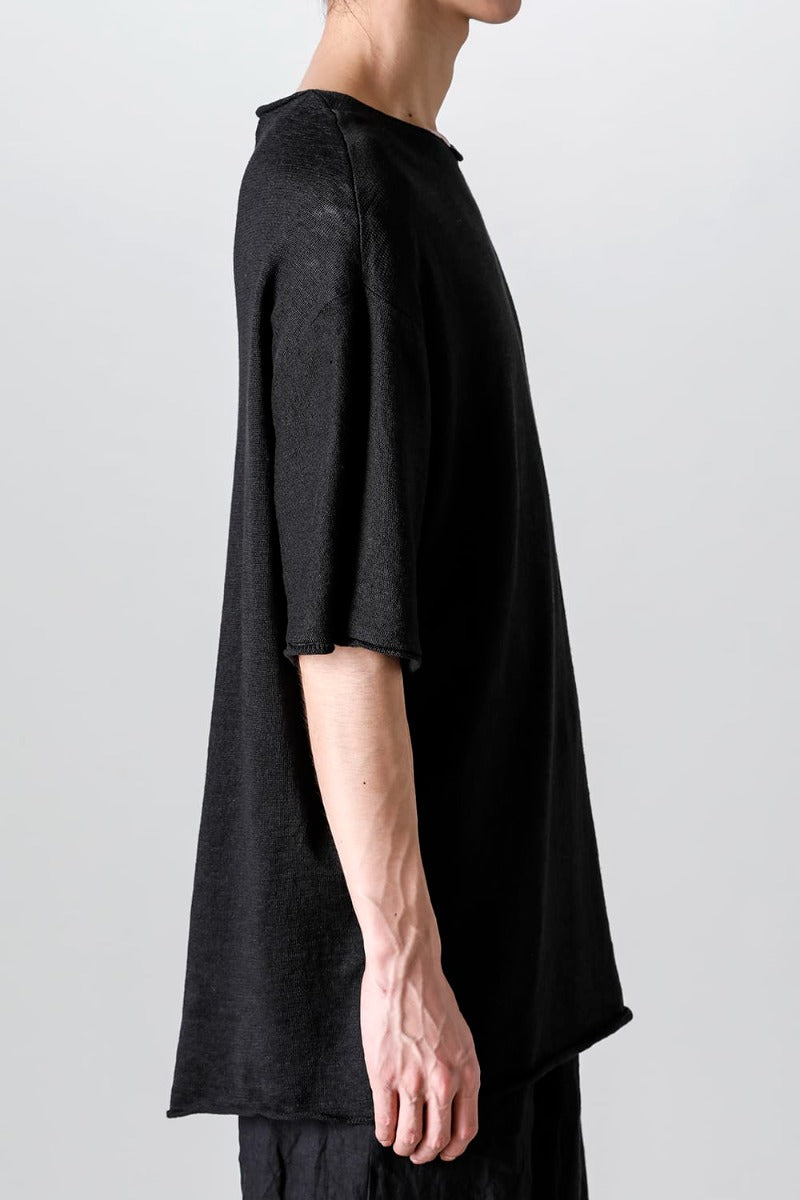 リラックスフィット リネンニットTシャツ