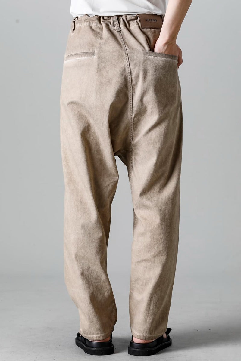 ドロップ クロッチ デニム パンツ タン