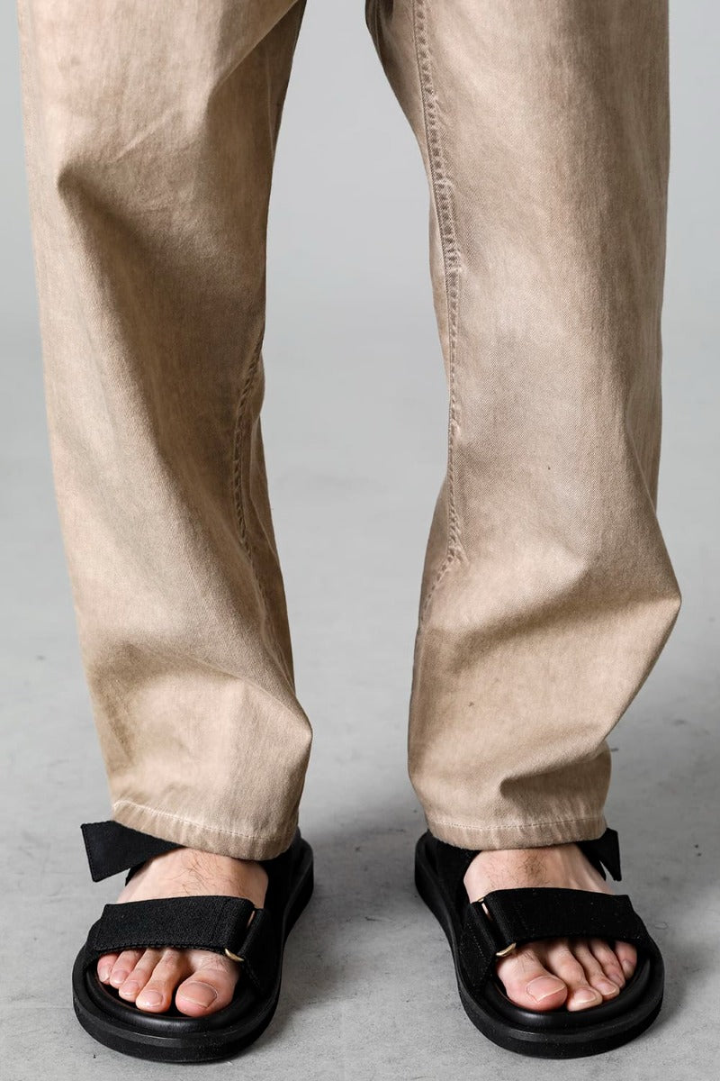 ドロップ クロッチ デニム パンツ タン