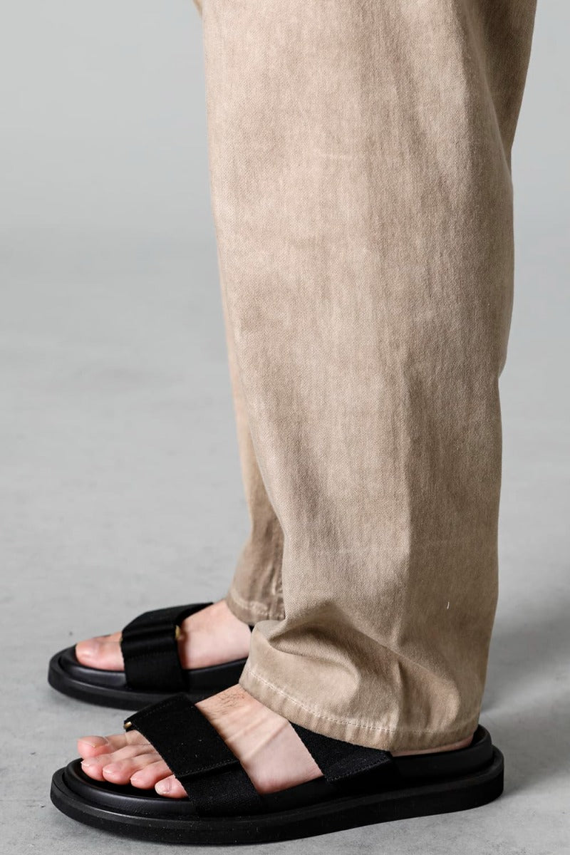 ドロップ クロッチ デニム パンツ タン