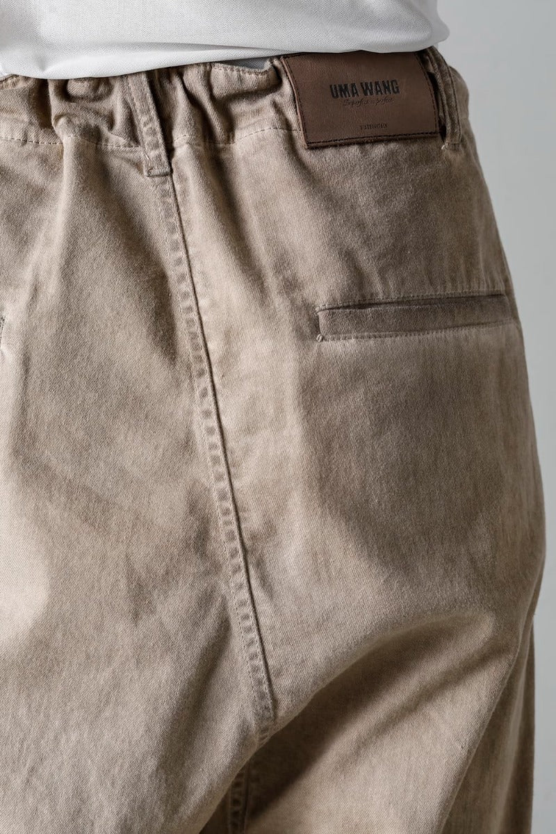 ドロップ クロッチ デニム パンツ タン