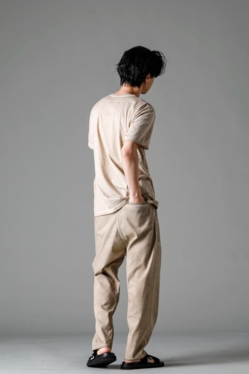 ドロップ クロッチ デニム パンツ タン