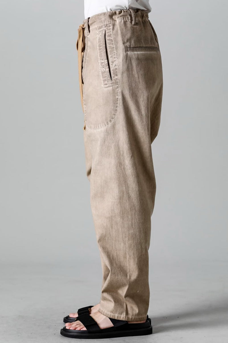 ドロップ クロッチ デニム パンツ タン