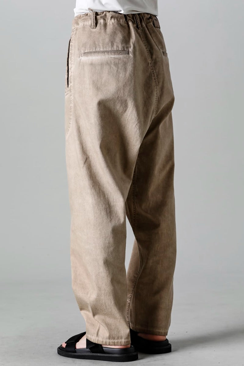 ドロップ クロッチ デニム パンツ タン