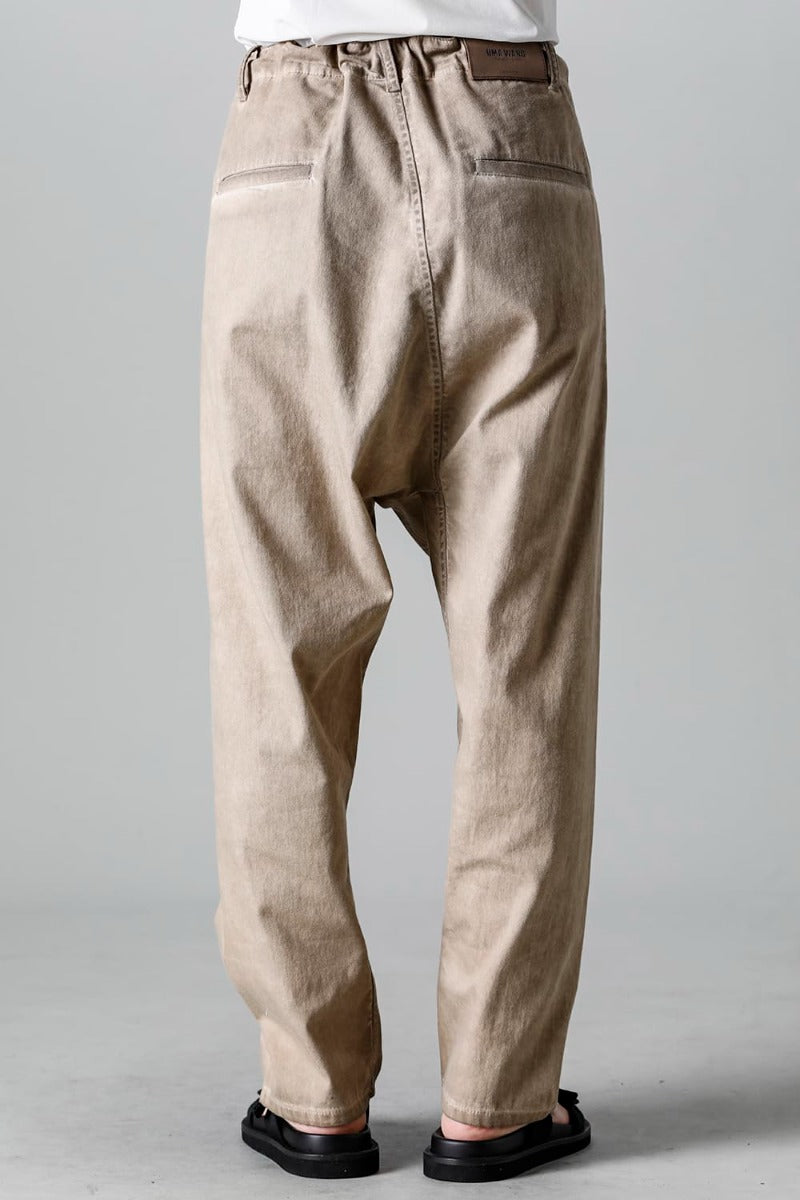 ドロップ クロッチ デニム パンツ タン