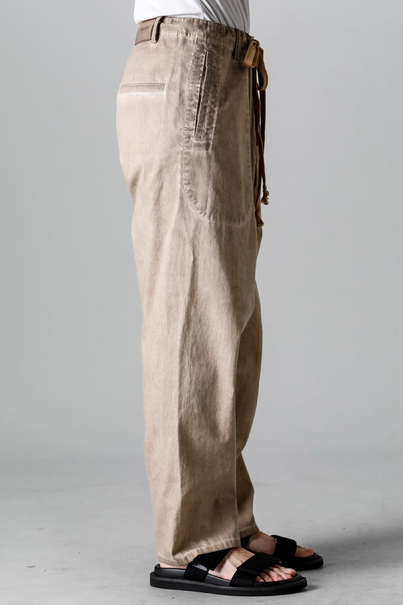 ドロップ クロッチ デニム パンツ タン