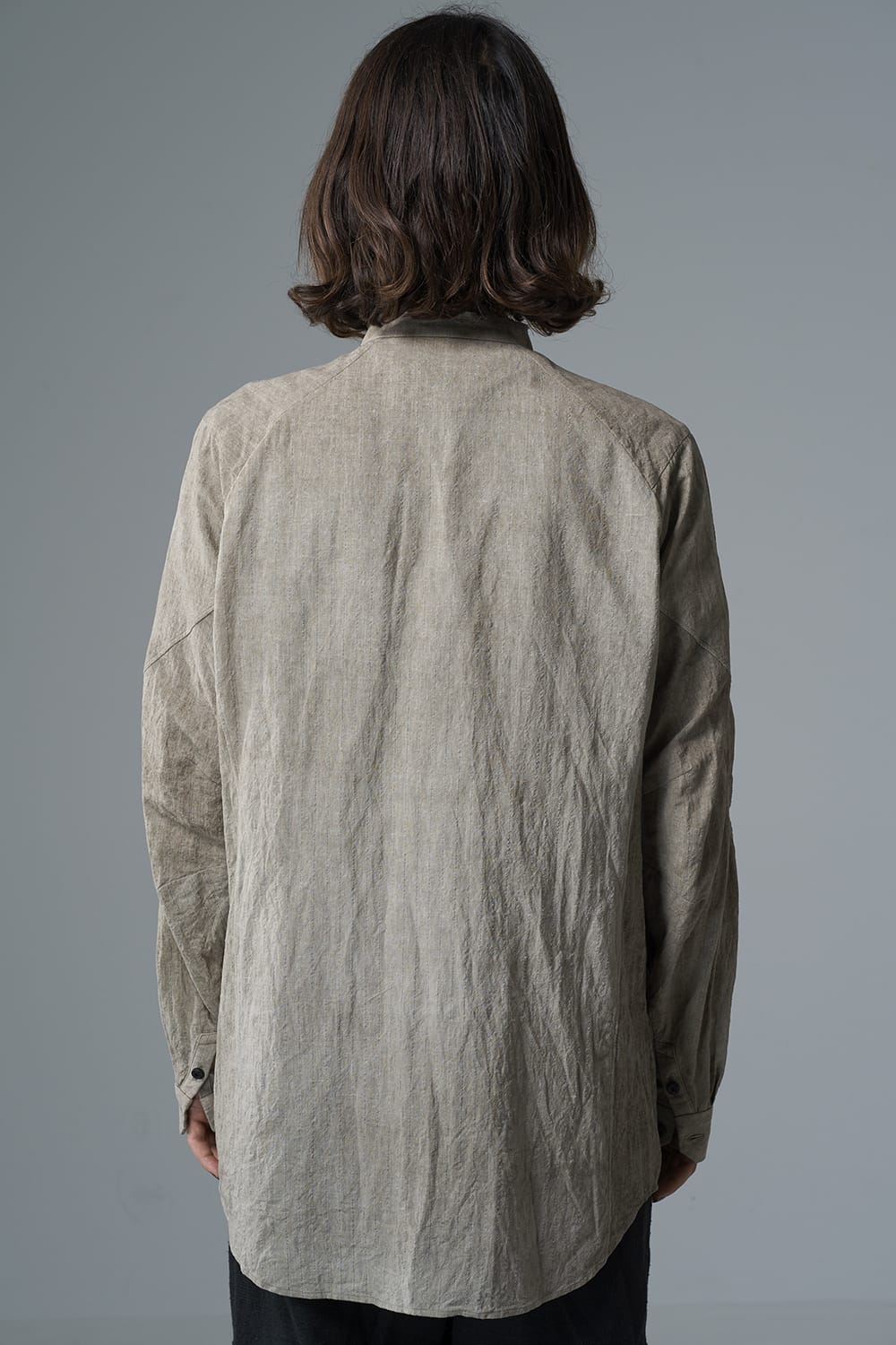 Shirt cotton / linen cold dyed