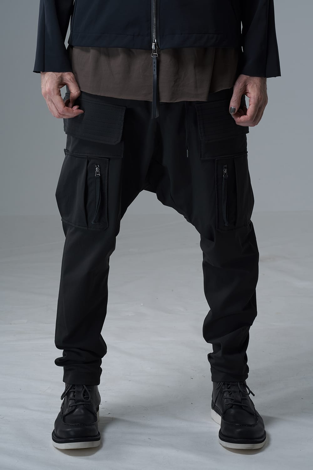 Cargo drop crotch pants stretch dryskin