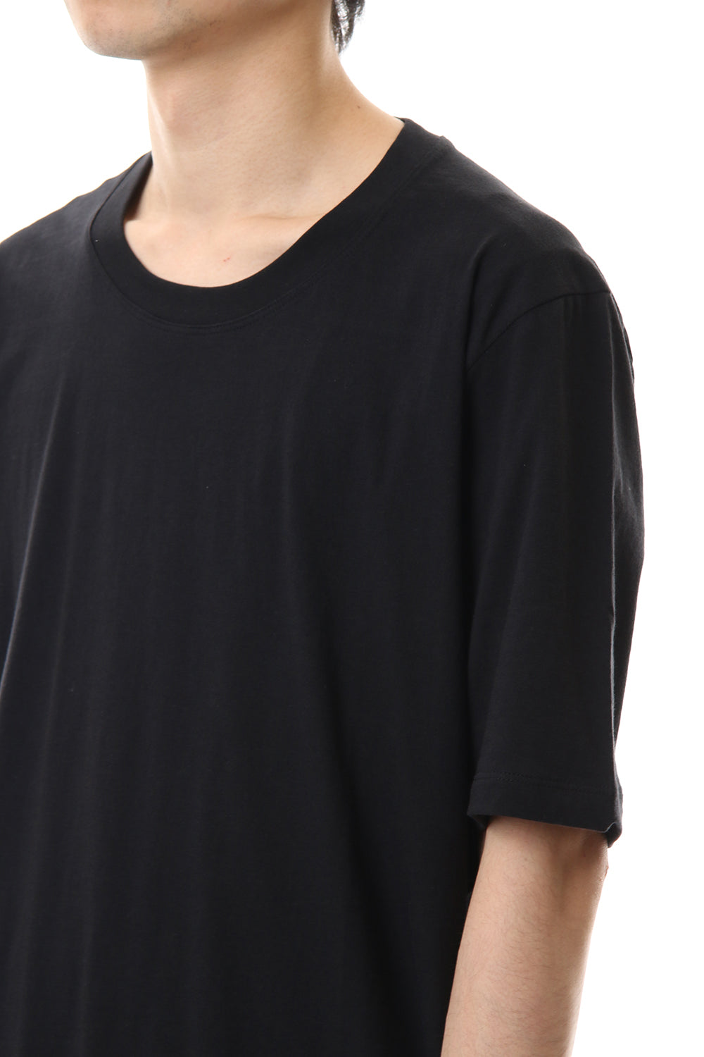 Jersey stitch Back body Cordura Patchwork Short sleeve T-shirt Black