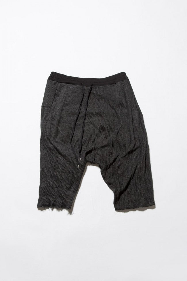 The Viridi-anne - Cotton Ramie Stitch Binder Knit Shorts