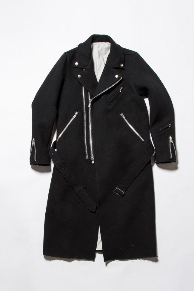 Needle Punch Melton Riders Long Coat