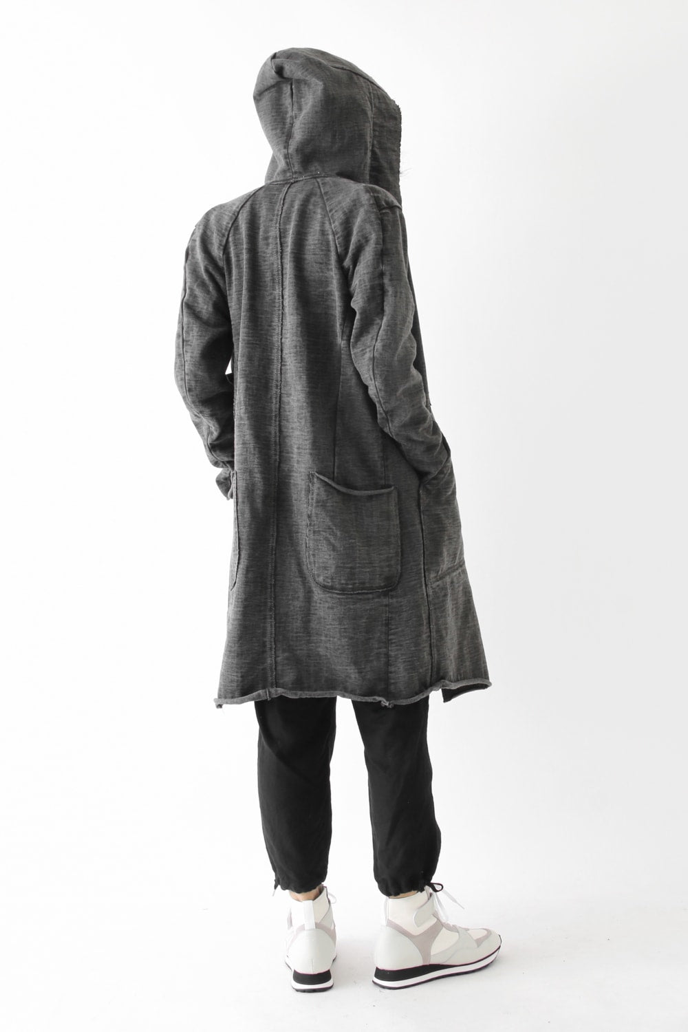 Loop Wheel Machine sewing Hooded Coat ink