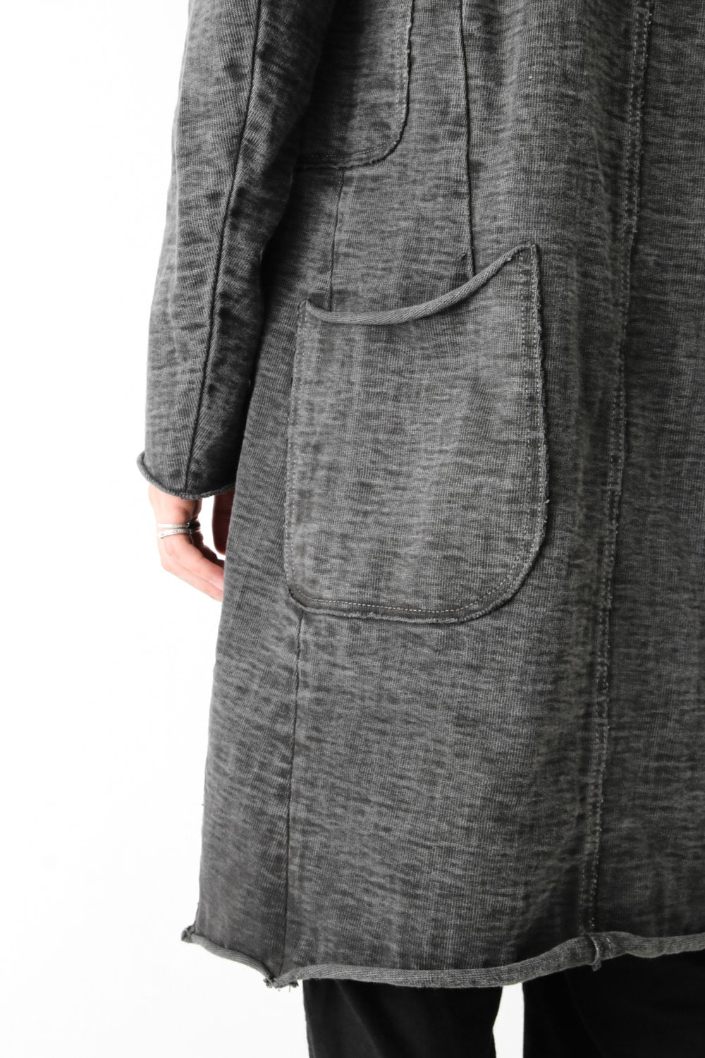 Loop Wheel Machine sewing Hooded Coat ink