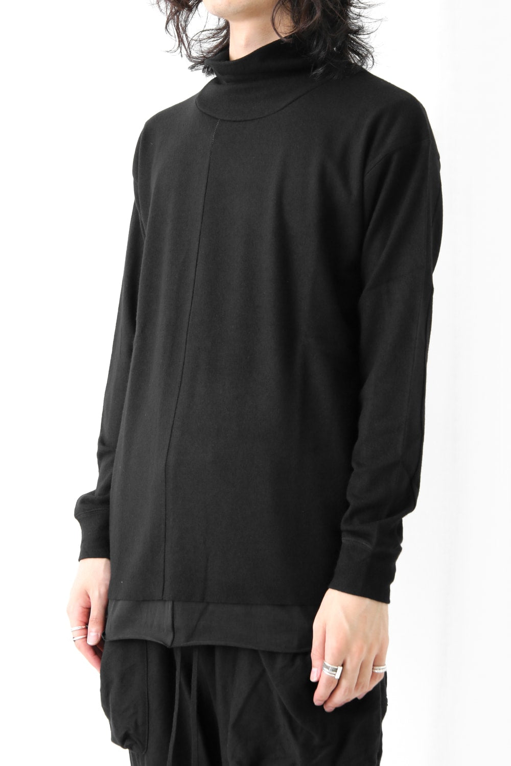 Wool Jersey Bottle neck T