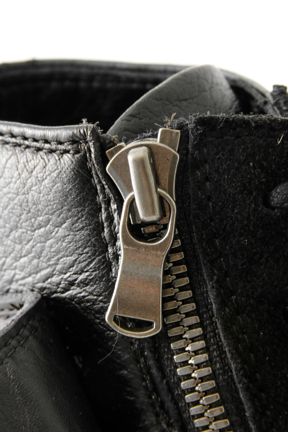 Leather High-cut Sneakers Black