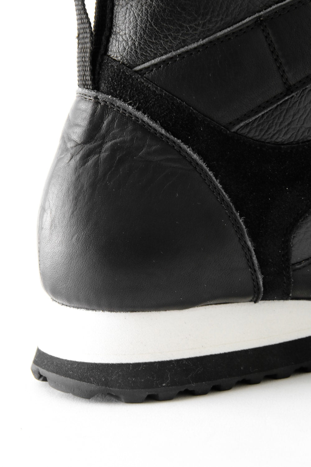 Leather High-cut Sneakers Black