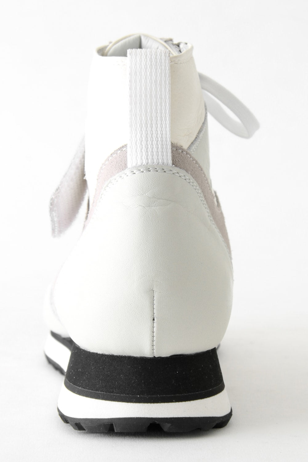 Leather High-cut Sneakers White