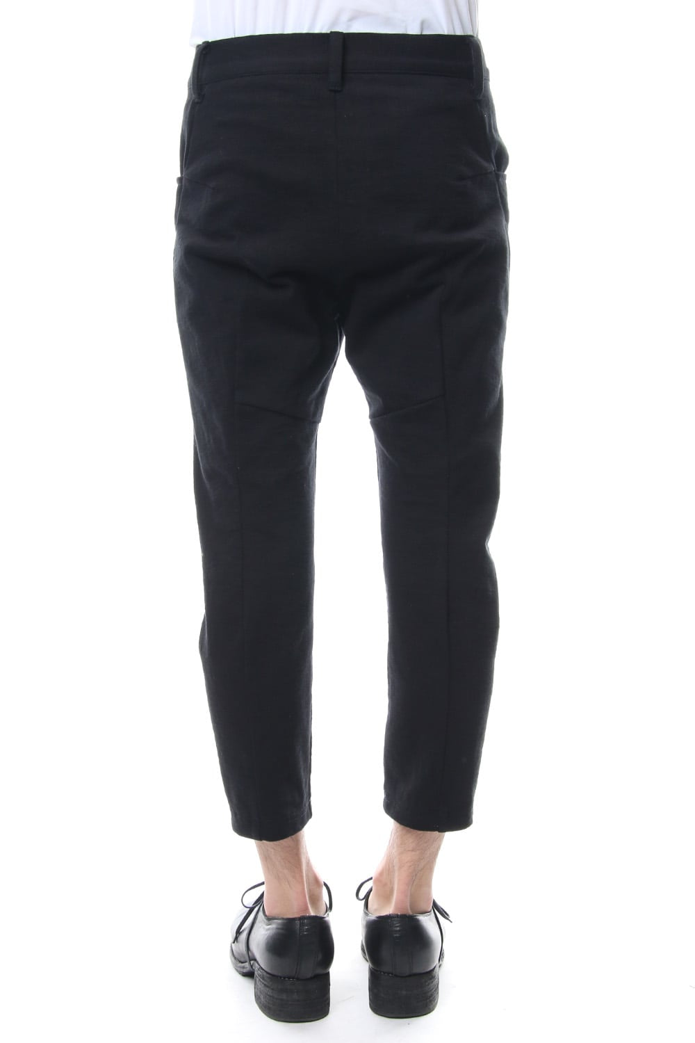 Hanging Inlay Cropped Pants Black
