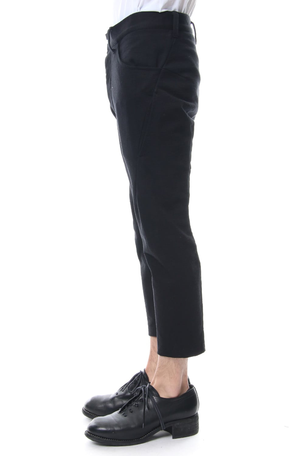 Hanging Inlay Cropped Pants Black