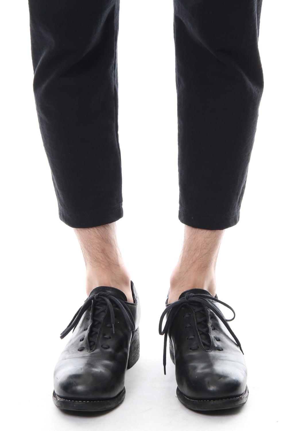 Hanging Inlay Cropped Pants Black