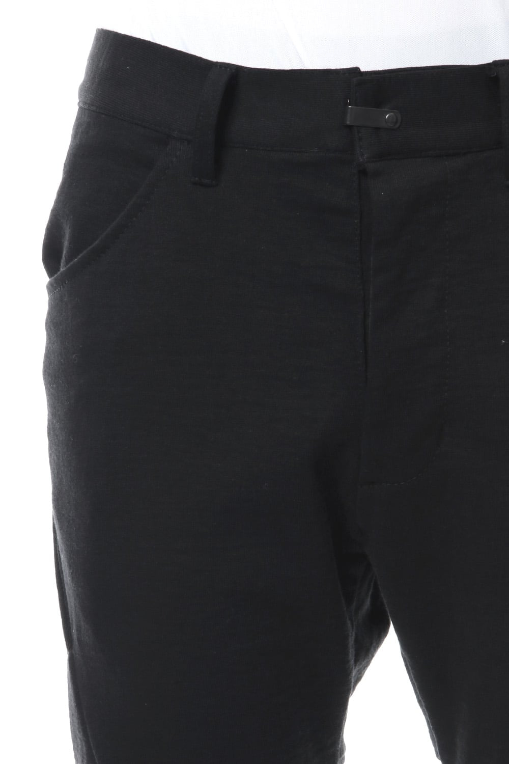 Hanging Inlay Cropped Pants Black