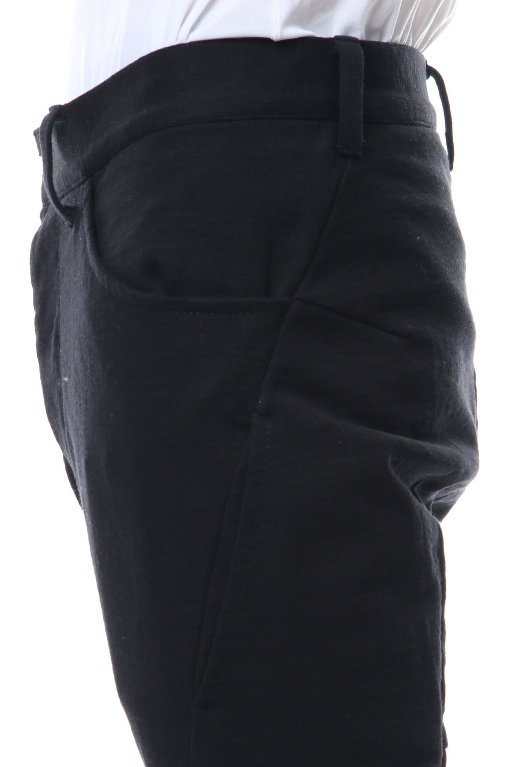 Hanging Inlay Cropped Pants Black