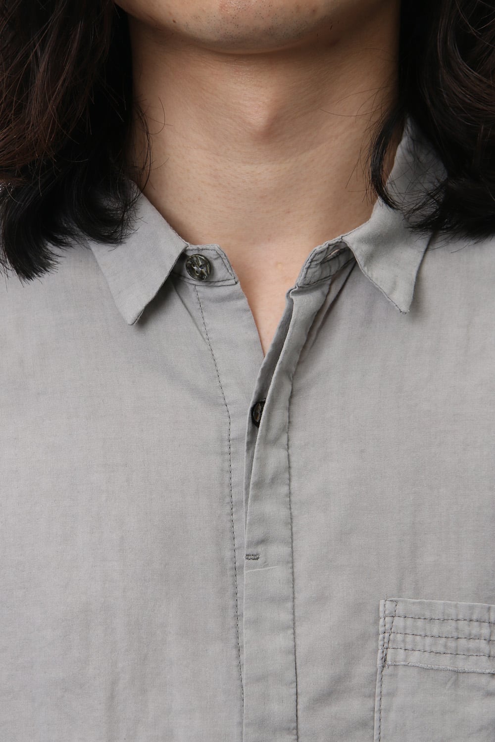 Product Dyed Short Sleeve Shirt L.Gray