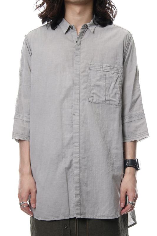 Product Dyed Short Sleeve Shirt L.Gray