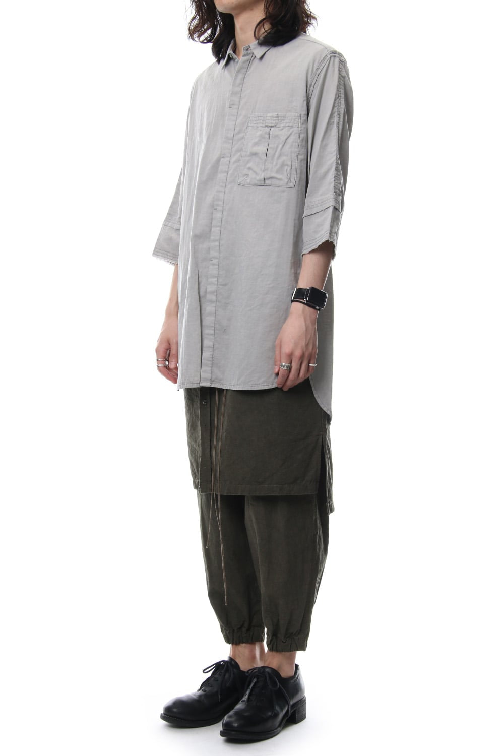 Product Dyed Short Sleeve Shirt L.Gray