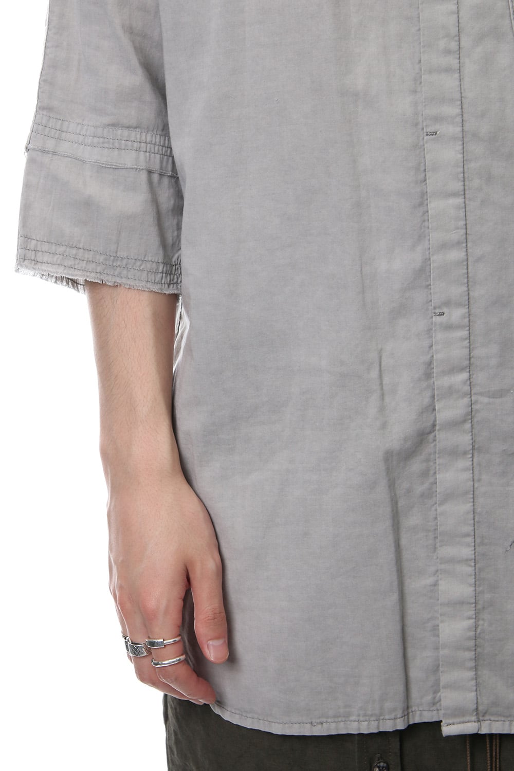 Product Dyed Short Sleeve Shirt L.Gray