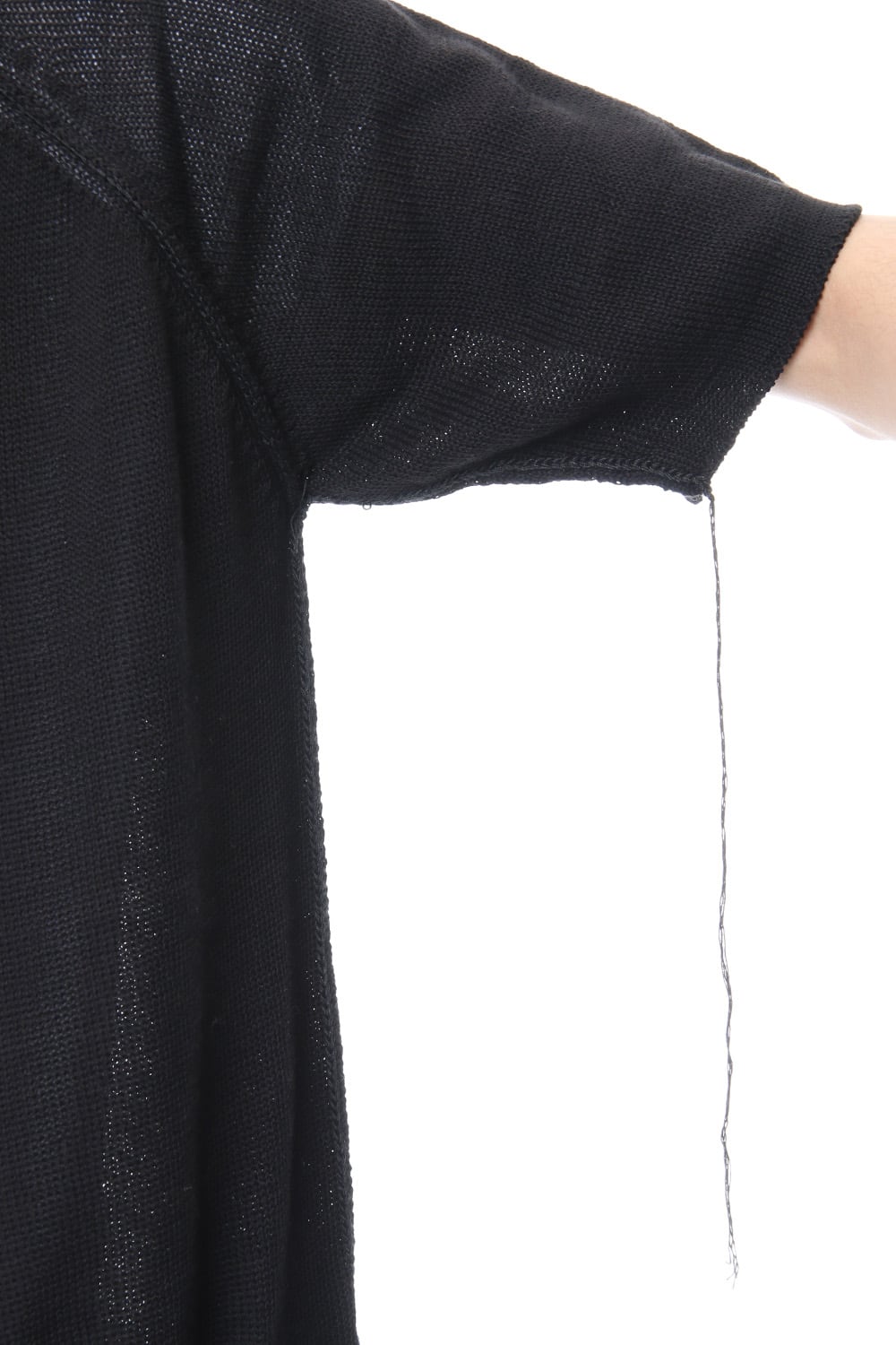 Hem Pocket Short Sleeve Knit Black