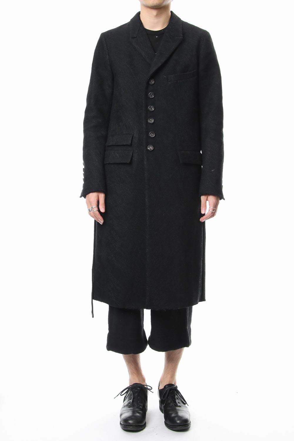 Embroidery joining chester coat