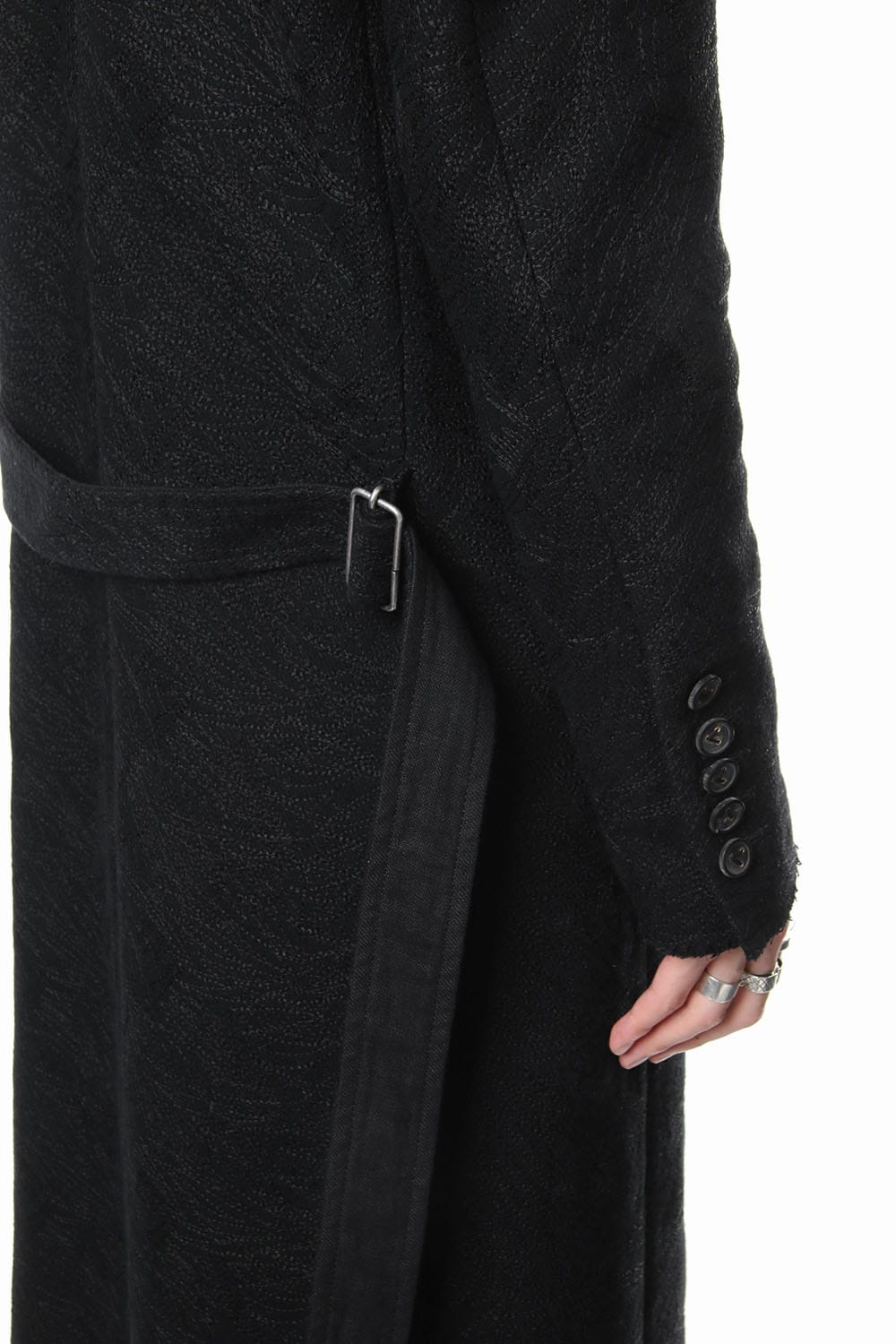 Embroidery joining chester coat