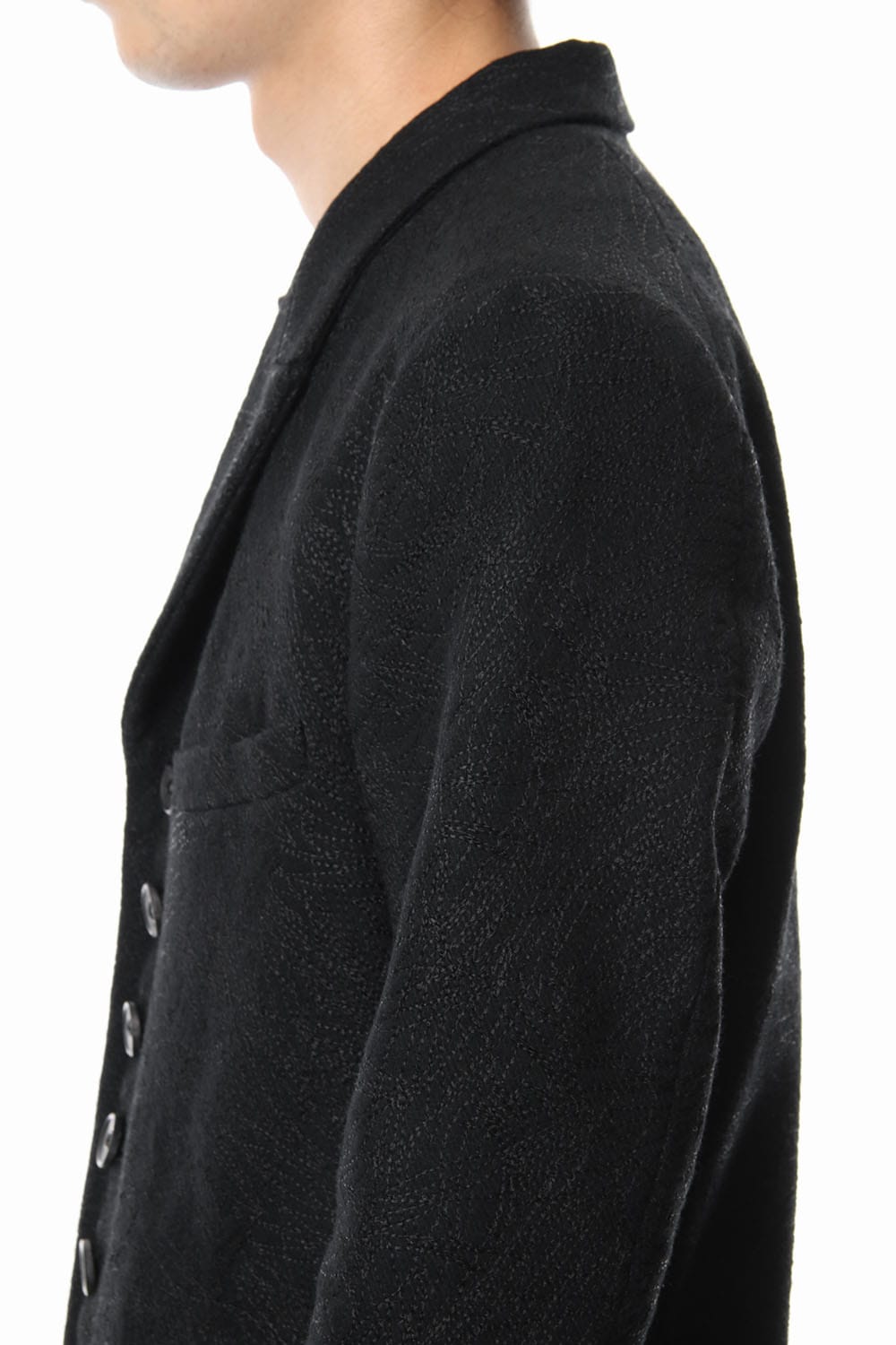 Embroidery joining chester coat