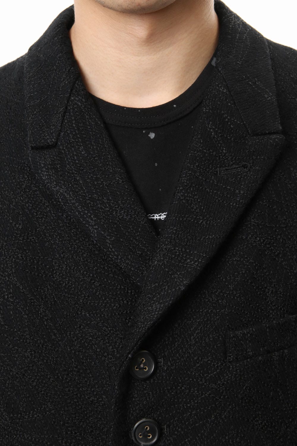 Embroidery joining chester coat