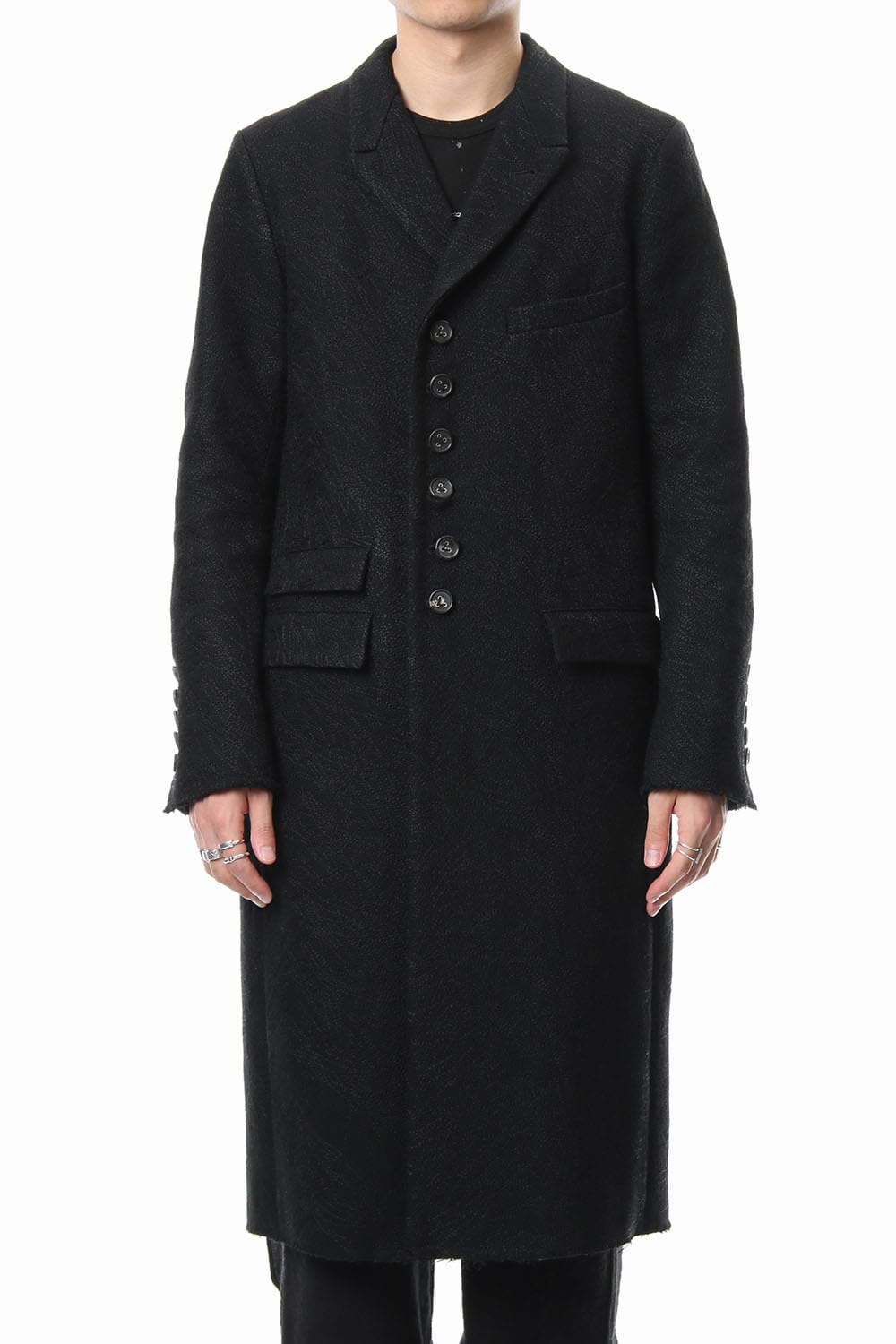 Embroidery joining chester coat