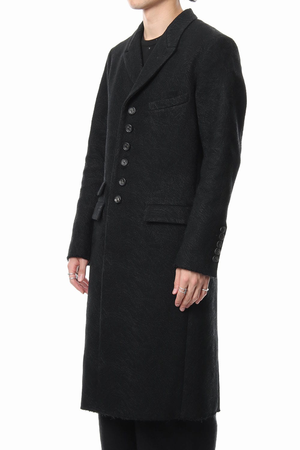 Embroidery joining chester coat