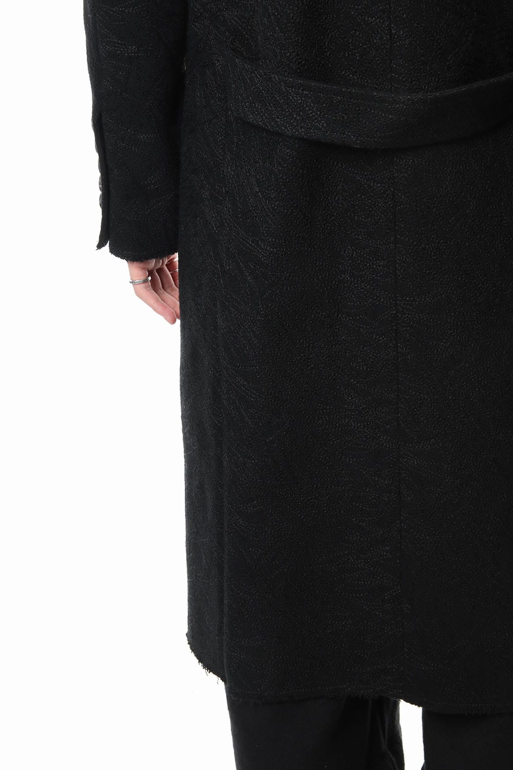 Embroidery joining chester coat