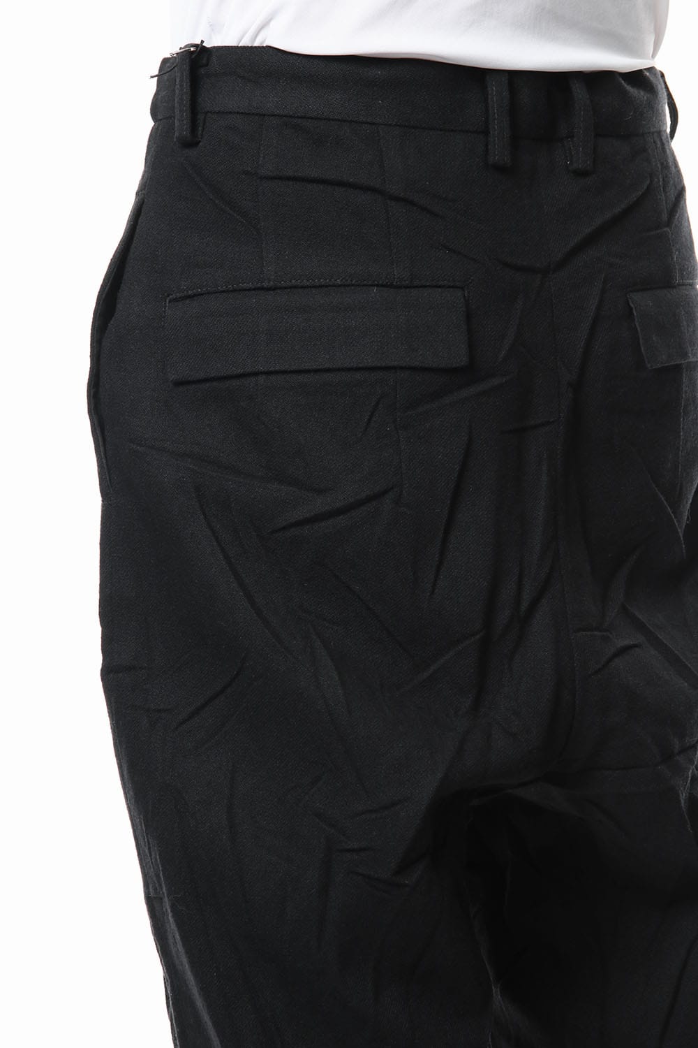 Army surge wrinkled processing Cropped pants