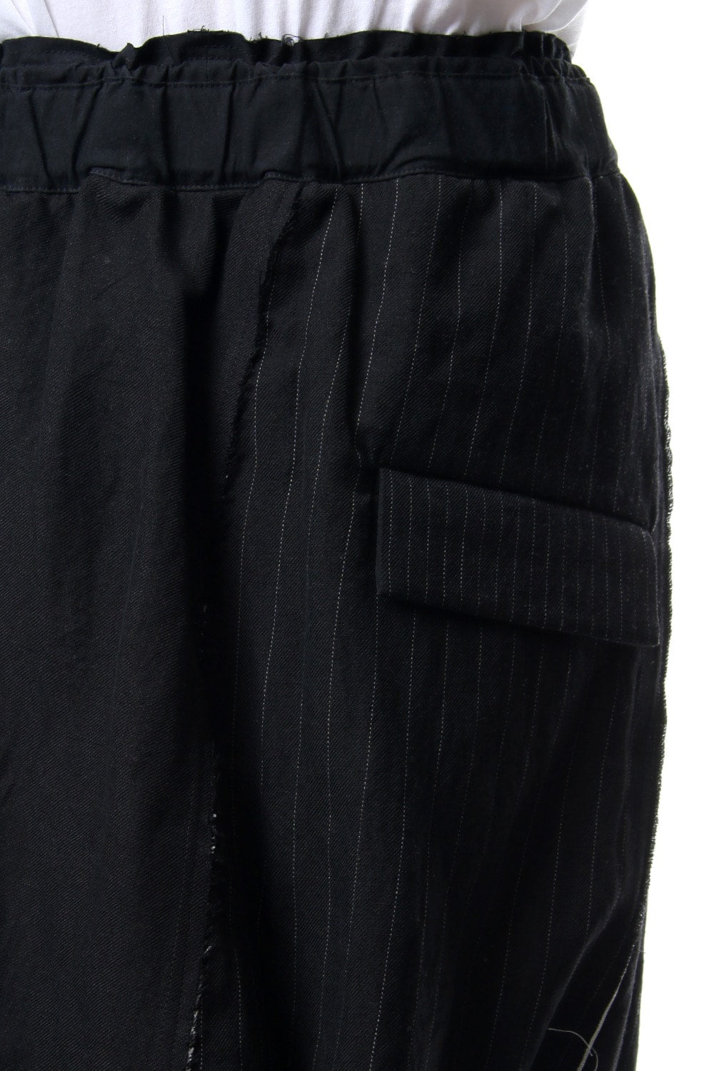 Random stripe drop crotch pants