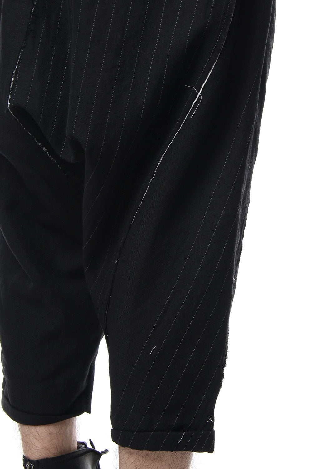 Random stripe drop crotch pants