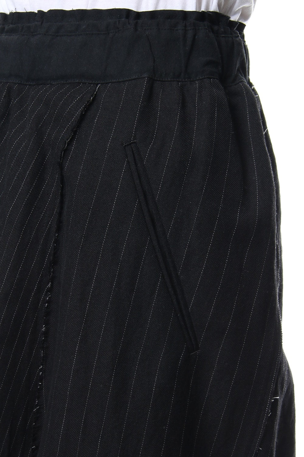 Random stripe drop crotch pants