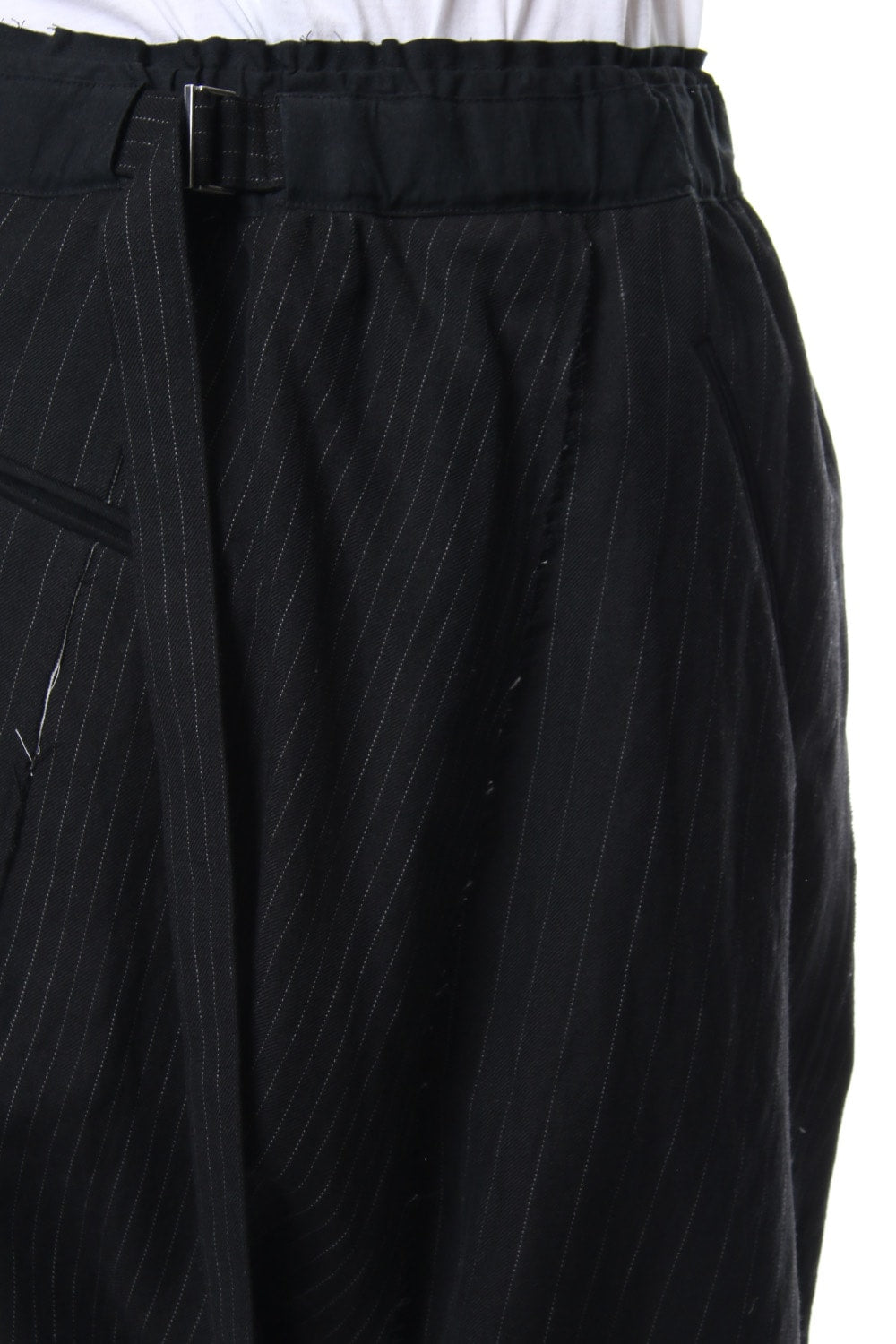 Random stripe drop crotch pants