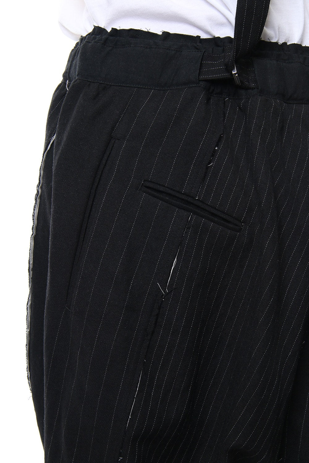 Random stripe drop crotch pants