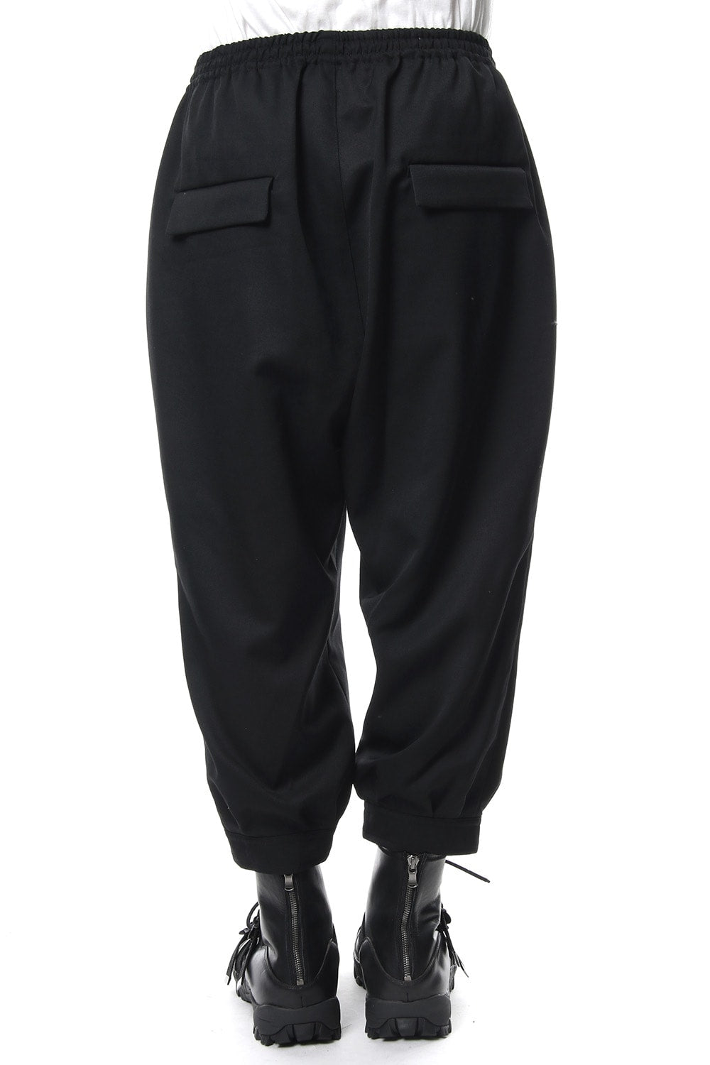 Wool gabardine cropped pants