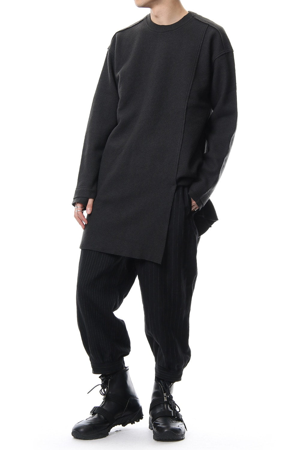 Random stripe cropped pants