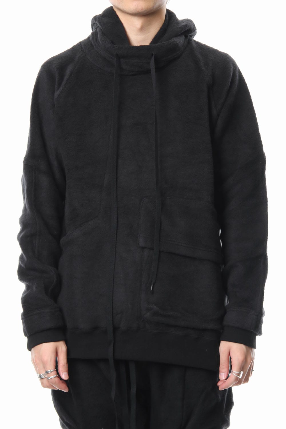 Brushed Fleece Parker Black